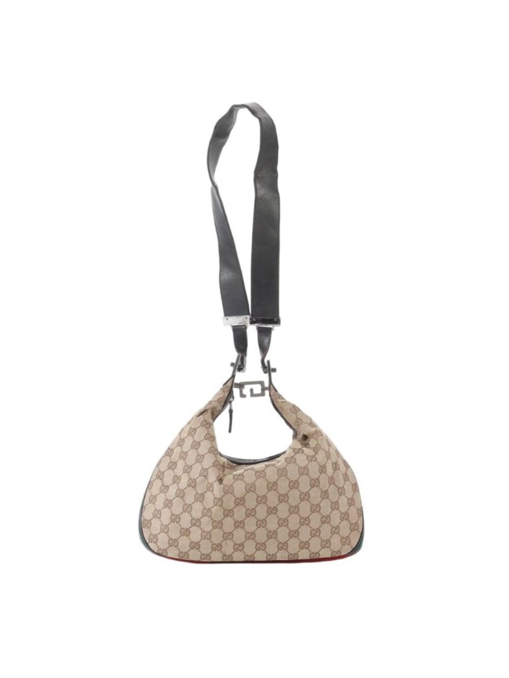 Gucci GG Canvas 001 Leather Shoulder Bag Tote Hand Brown